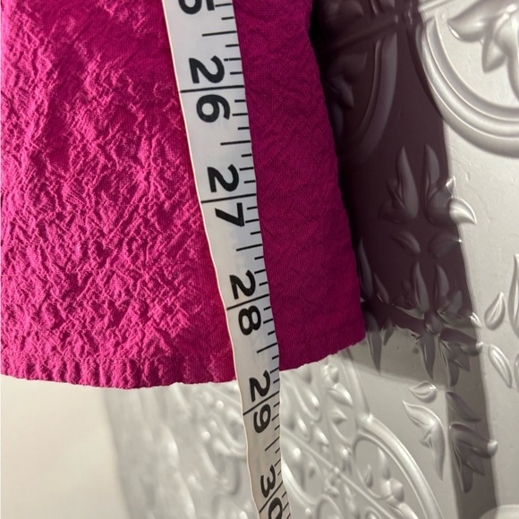 Nine West Bright Pink Smocked waist tiered peasant Midi Skirt - Picture 5 of 9